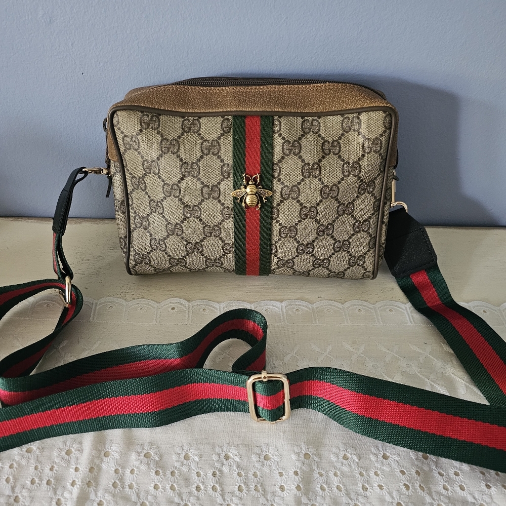 Gucci Vintage Sherry Line Clutch Converted To Crossbody